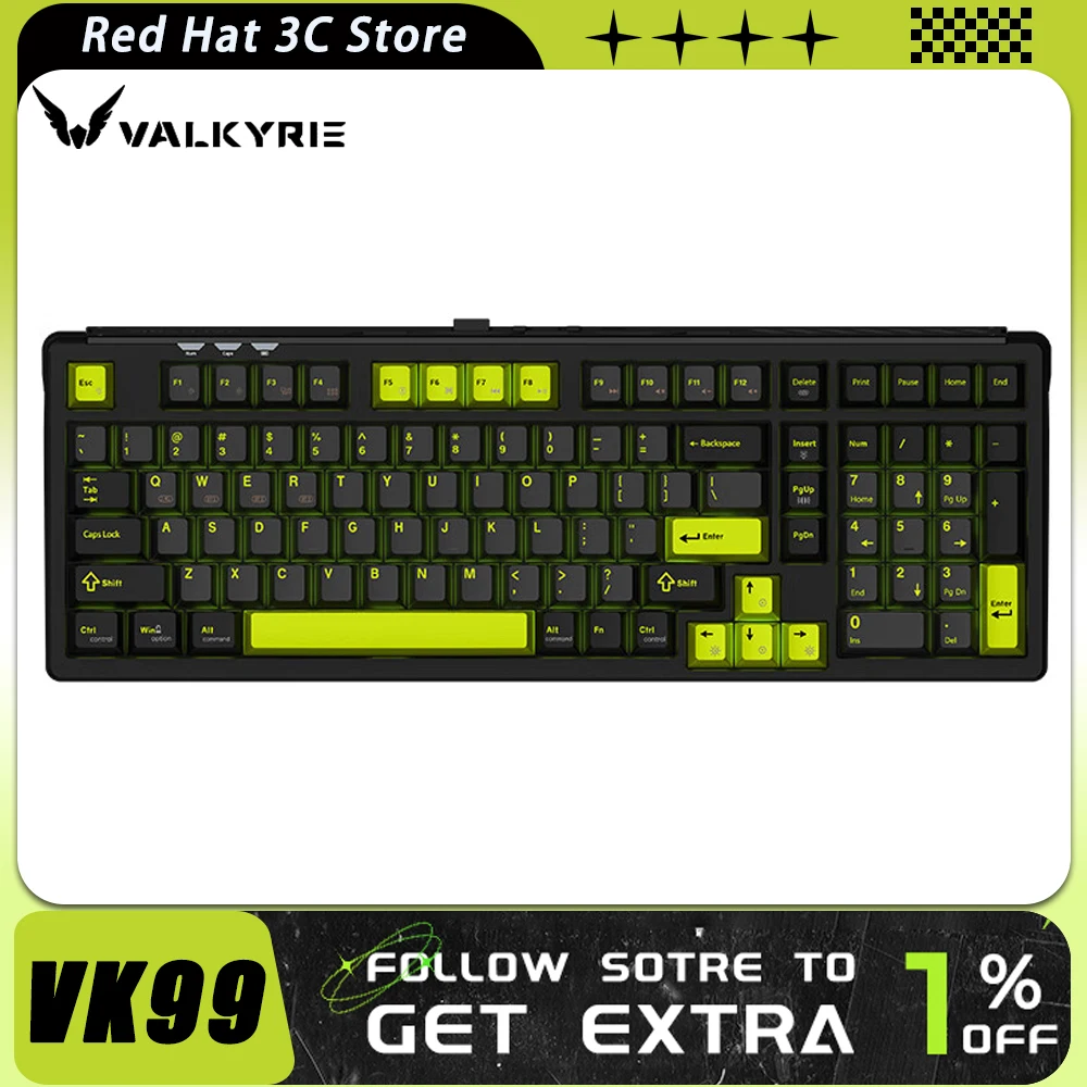 VALKYRIE VK99 Wireless Mechanical Keyboard Three Mode Hot Swap RGB Gaming Keyboard Gasket 4000mAh Mac Pc Gamer Accessories Gifts
VALKYRIE VK99 Wireless Mechanical Keyboard Three Mode Hot Swap RGB Gaming Keyboard Gasket 4000mAh Mac Pc Gamer Accessories Gifts