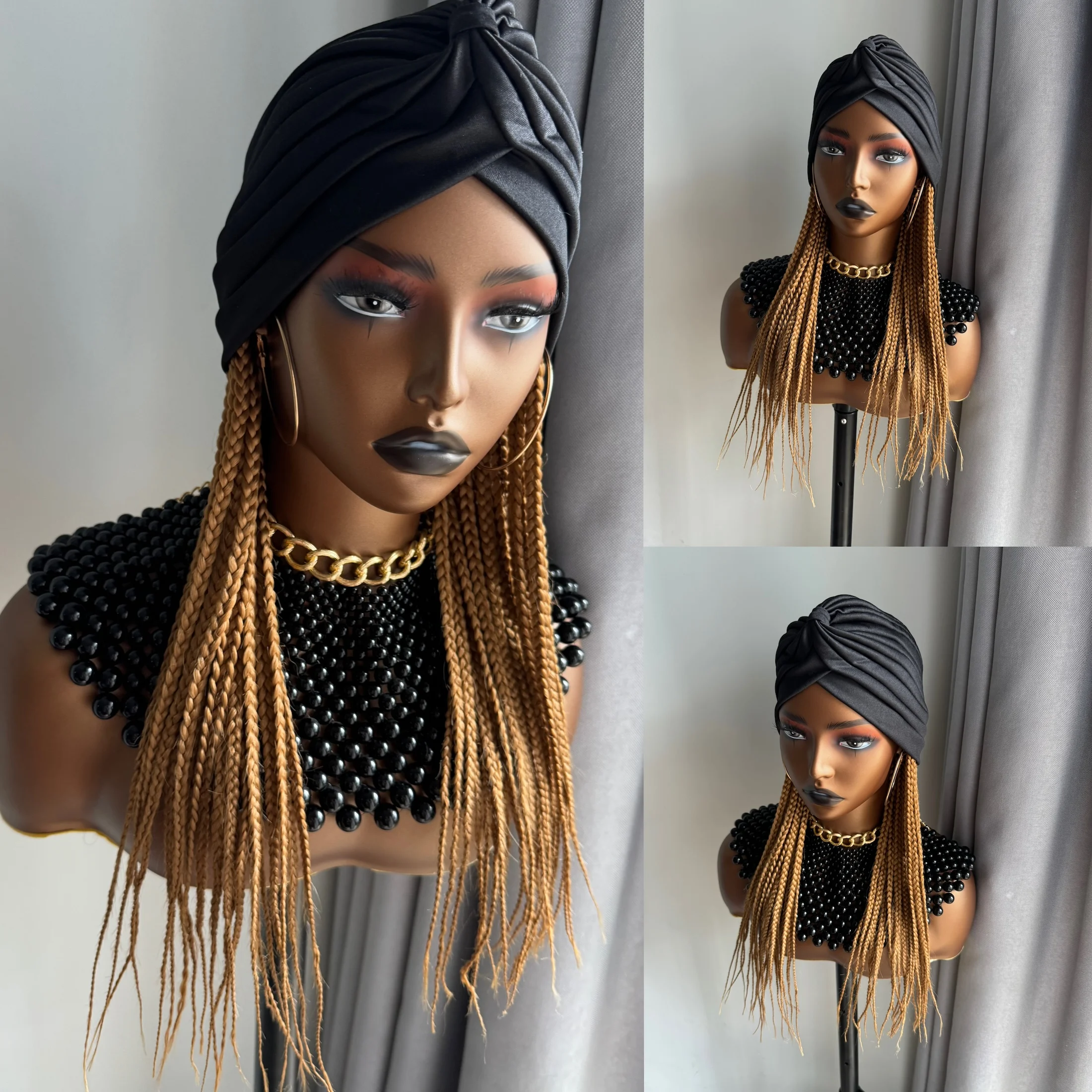 WIGERA 14“24” Headband Box Braided Synthetic Wig With Turban Hat Black Box Braiding Hair Extensions Head Scarf Easy Hairstyle
WIGERA 14“24” Headband Box Braided Synthetic Wig With Turban Hat Black Box Braiding Hair Extensions Head Scarf Easy Hairstyle