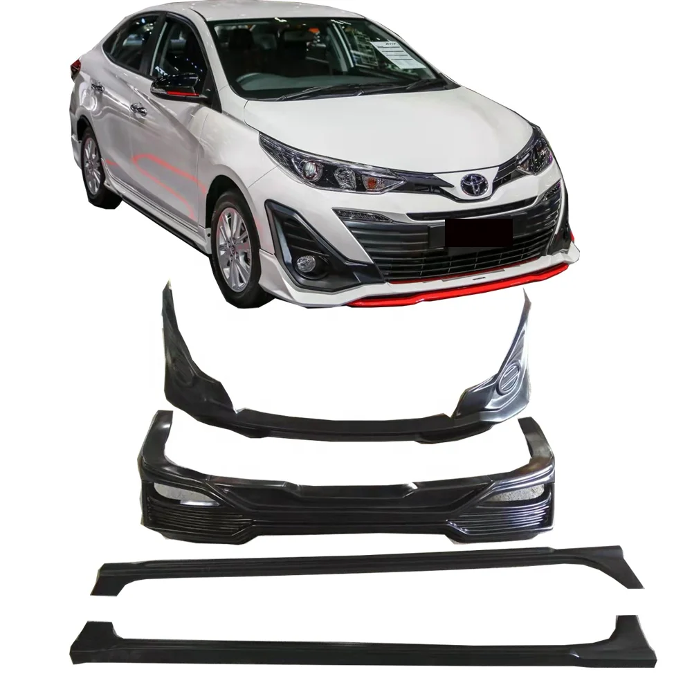 

Car Body Kit For 2018 -2020 Yaris Front Lip Rear Diffuser Lip Side Skirts For Yaris Vios TRD Exterior Body Kits