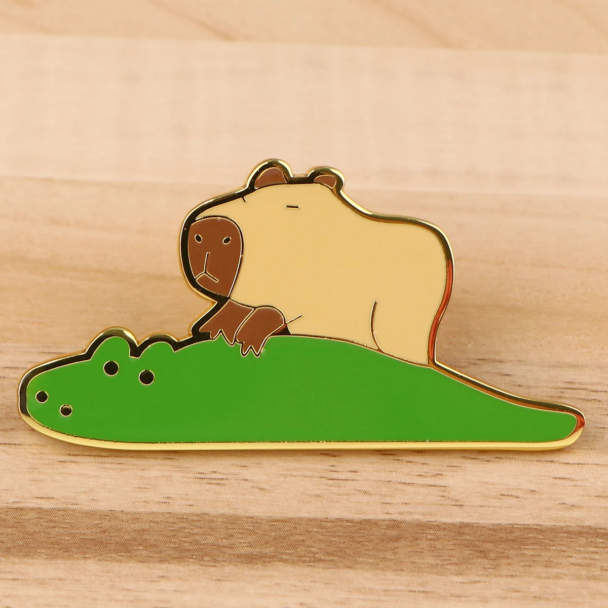 

Cute Capybara Badge on Backpack Hard Enamel Pin Cartoon Animal Brooches for Women Cosplay Accessories Birthday Gift Toy