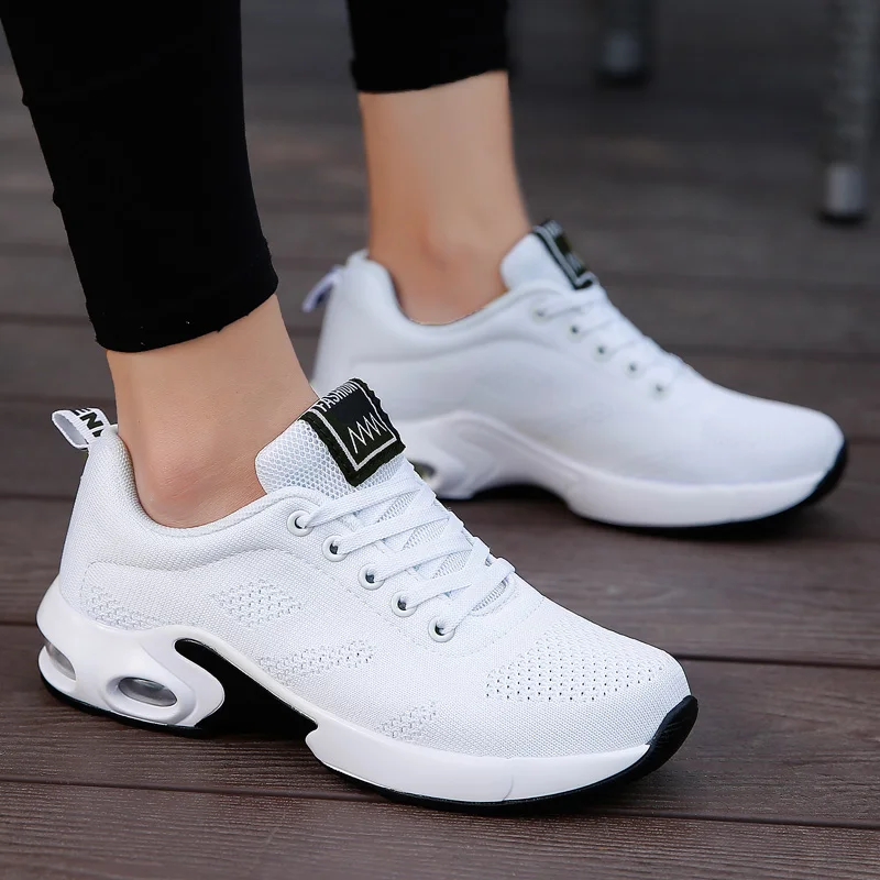 

Women Sneakers Air Cushion Casual Shoes White Running Sneakers Gym Lace-Up Sports Sneakers Athletic Tennis Walking Shoes 1727 v
