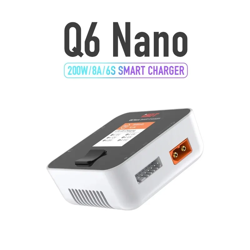 ISDT Q6 Nano Lipo Battery Balance Charger Discharger 8A 200W DC 2-6S Digital Smart Battery Li-Po Li-Hv Li-Ion Li-Fe NiMH Ni-Cd
ISDT Q6 Nano Lipo Battery Balance Charger Discharger 8A 200W DC 2-6S Digital Smart Battery Li-Po Li-Hv Li-Ion Li-Fe NiMH Ni-Cd