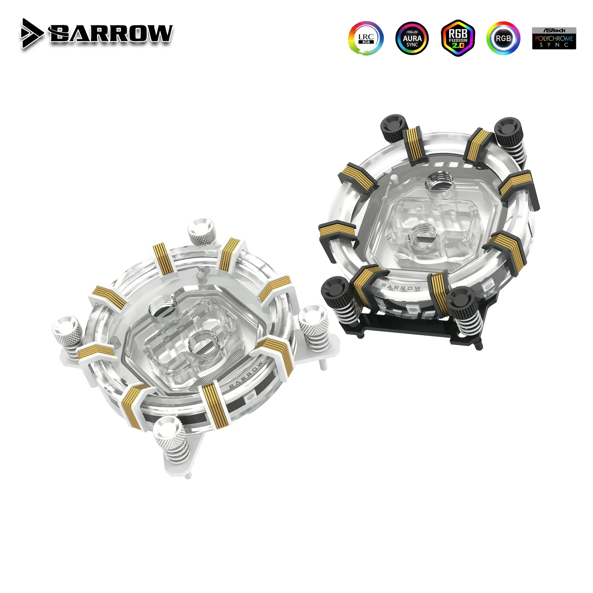 

Barrow CPU Water Block For AMD AM5 AM4 AM3 AM3+ FM2/ INTEL LGA115X 1200 1700 /X99 X299 5V ARGB 3PIN MOBO AURA SYNC