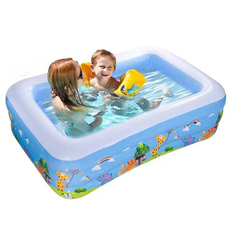 

Inflatable Swimming Pool Foldable Outdoor Inflatable Pool For Kids Space-Saving Swimming Pool For Family Thickened Inflatable