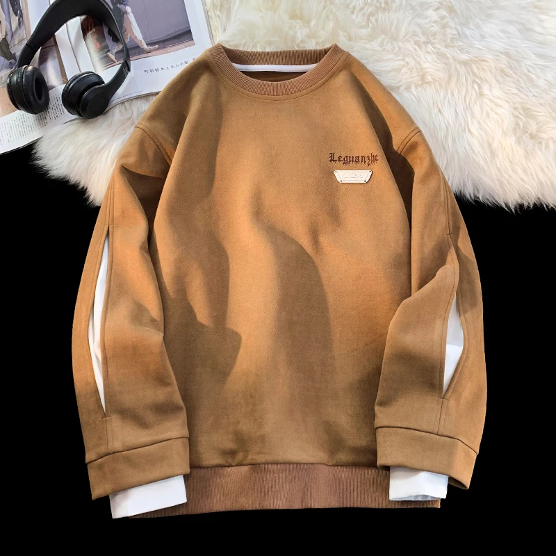 Harajuku Suede Men Sweatshirts Vintage Loose Unisex Pullovers Fake Two Pieces Round Neck Hoodies Large Size Hip Hop Clothing
Harajuku Suede Men Sweatshirts Vintage Loose Unisex Pullovers Fake Two Pieces Round Neck Hoodies Large Size Hip Hop Clothing