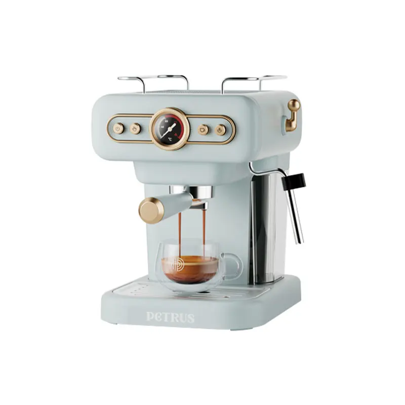 

Petrus/Baicui PE3322 Retro Italian Coffee Machine Household Small Full Semi Automatic American Milk Brewing Machine
