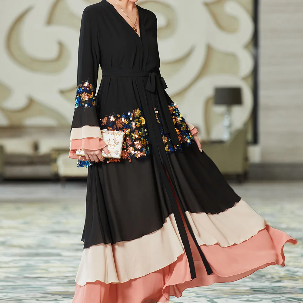 Dubai Abaya Open Cardigan Sequin Women Muslim Kimono Maxi Dress Turkey Eid Party Gown Islam Morocco Kaftan Jalabiya Vestido Robe
Dubai Abaya Open Cardigan Sequin Women Muslim Kimono Maxi Dress Turkey Eid Party Gown Islam Morocco Kaftan Jalabiya Vestido Robe