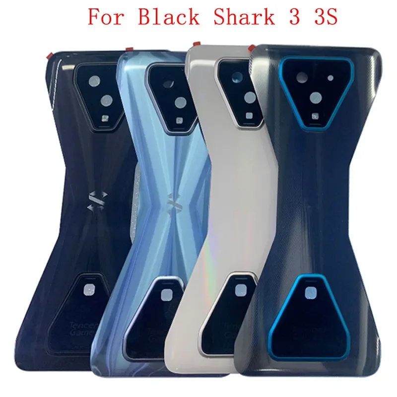 

Rear Door Battery cover Case Housing For Xiaomi Black Shark 3 3S Back with Camera Frame Lens Logo Repair Parts
