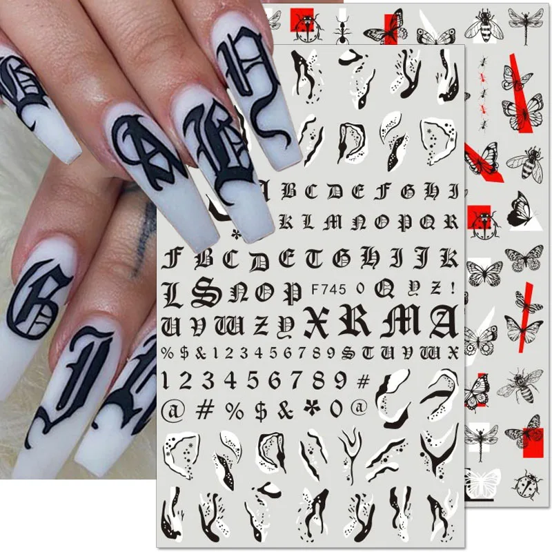 3D Flower Butterfly Nail Stickers Retro Alphabets Numbers Floral Nail Decals Geometric Letters Nail Art Stickers Nail Supplies
3D Flower Butterfly Nail Stickers Retro Alphabets Numbers Floral Nail Decals Geometric Letters Nail Art Stickers Nail Supplies