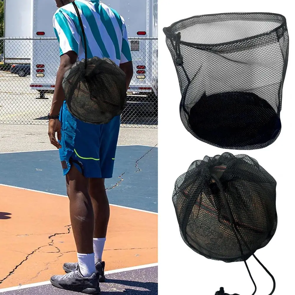 

Сумка для аксессуаров для баскетбола, прочная сетчатая сумочка для хранения мячей на шнурке, спортивный мешок для баскетбола и волейбола