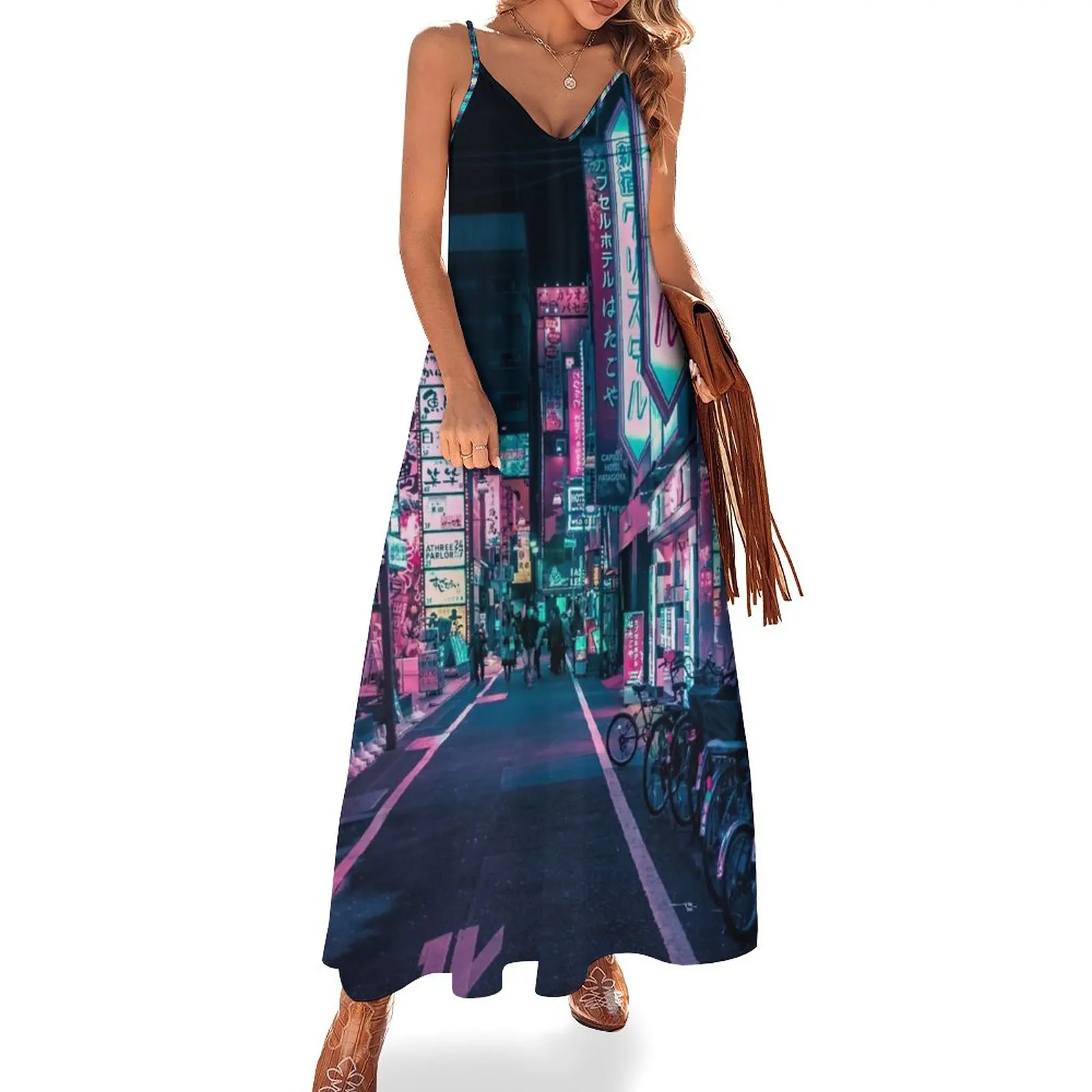 Tokyo - A Neon Wonderland Sleeveless Dress luxury woman evening dress beach outfits for women dresses summer woman 2023
Tokyo - A Neon Wonderland Sleeveless Dress luxury woman evening dress beach outfits for women dresses summer woman 2023