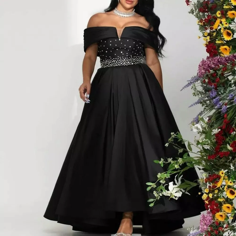 Mignon Satin A-line Off-the-shoulder Neckline Prom Gown Ankle-length Sequins Formal Elegant Party Evening Dress for Women 2023
Mignon Satin A-line Off-the-shoulder Neckline Prom Gown Ankle-length Sequins Formal Elegant Party Evening Dress for Women 2023