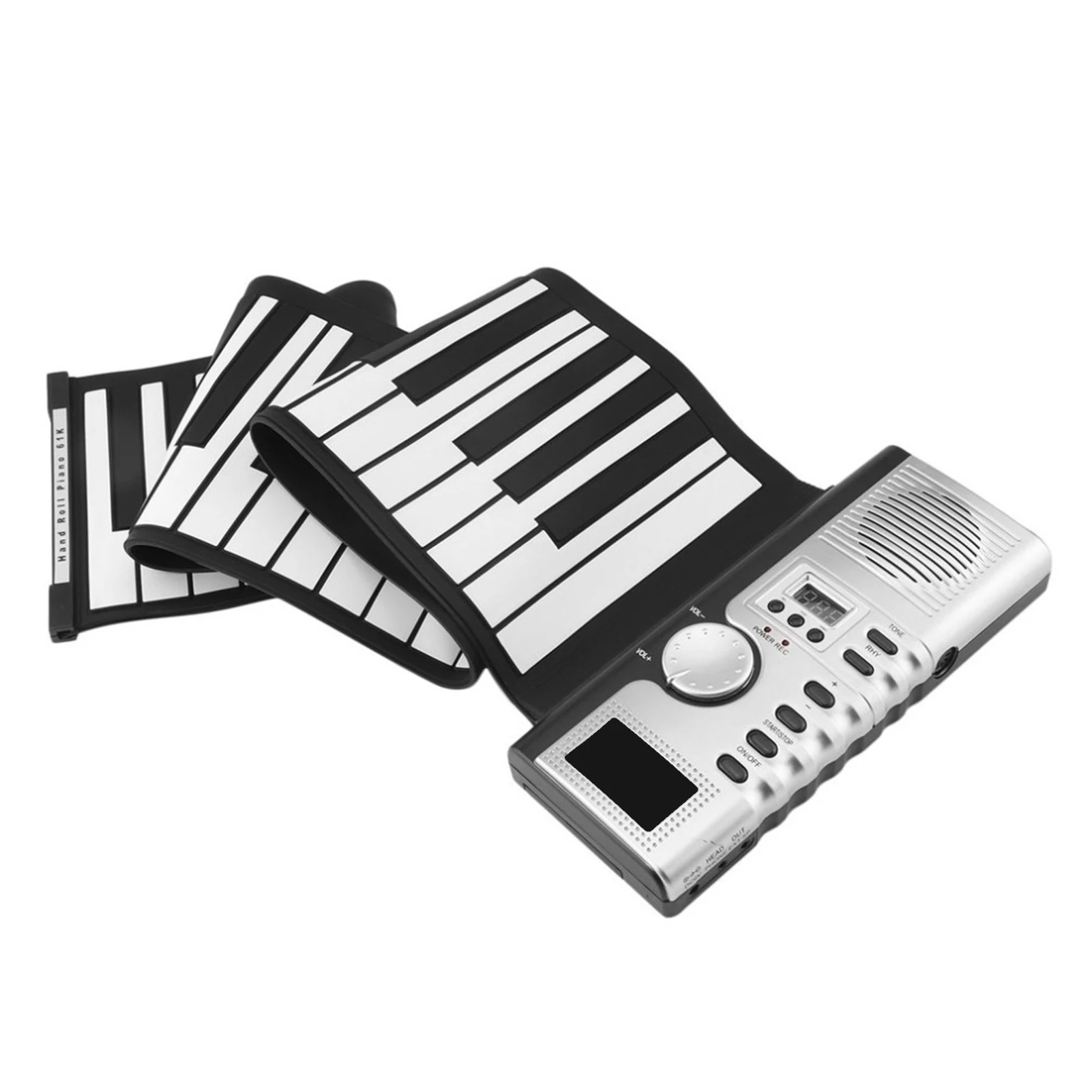 61 Keys Roll Up Piano Keyboard Portable Soft Silicone Electronic Piano with Built-in Speaker LCD Display Recording MIDI Function
61 Keys Roll Up Piano Keyboard Portable Soft Silicone Electronic Piano with Built-in Speaker LCD Display Recording MIDI Function