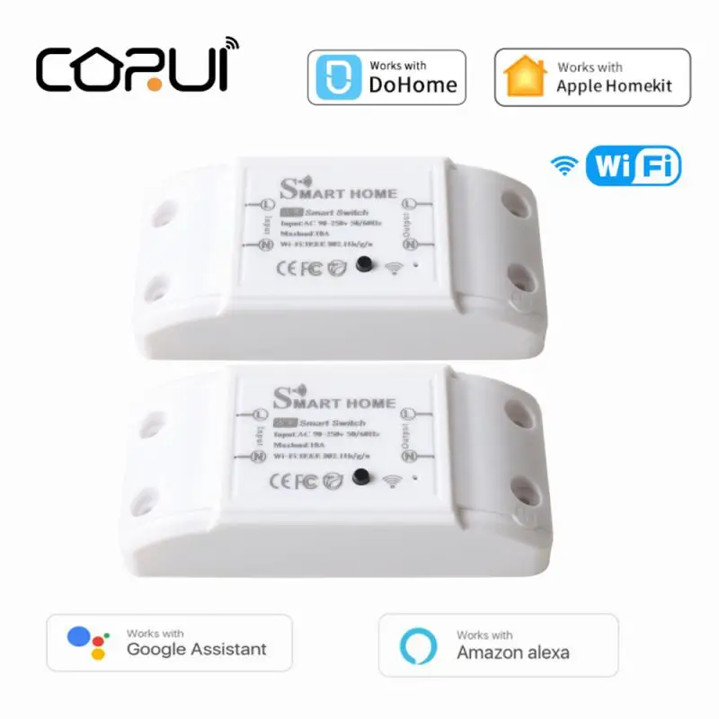 

CORUI Homekit Smart Wifi Switch 10A Breaker Moudle Timer Function Dohome App Control Compatible With Alexa Siri Google Home