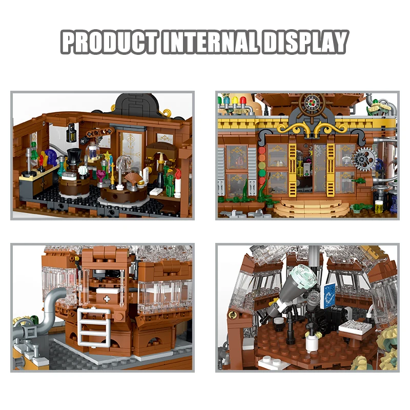 1842PCS Creative Street View Steampunk Store Model Building Blocks MOC Home Decoration DIY Toy Brick Children Toys Birthday Gift 1842PCS Creative Street View Steampunk Store Model Building Blocks MOC Home Decoration DIY Toy Brick Children Toys Birthday Gift