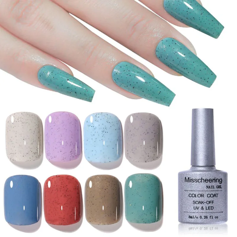 

8ml Sea Salt Sand Nail Oil Gel Popular Color Coral Phototherapy Gel Nail Polish Soak Off UV Nail Art Decoration