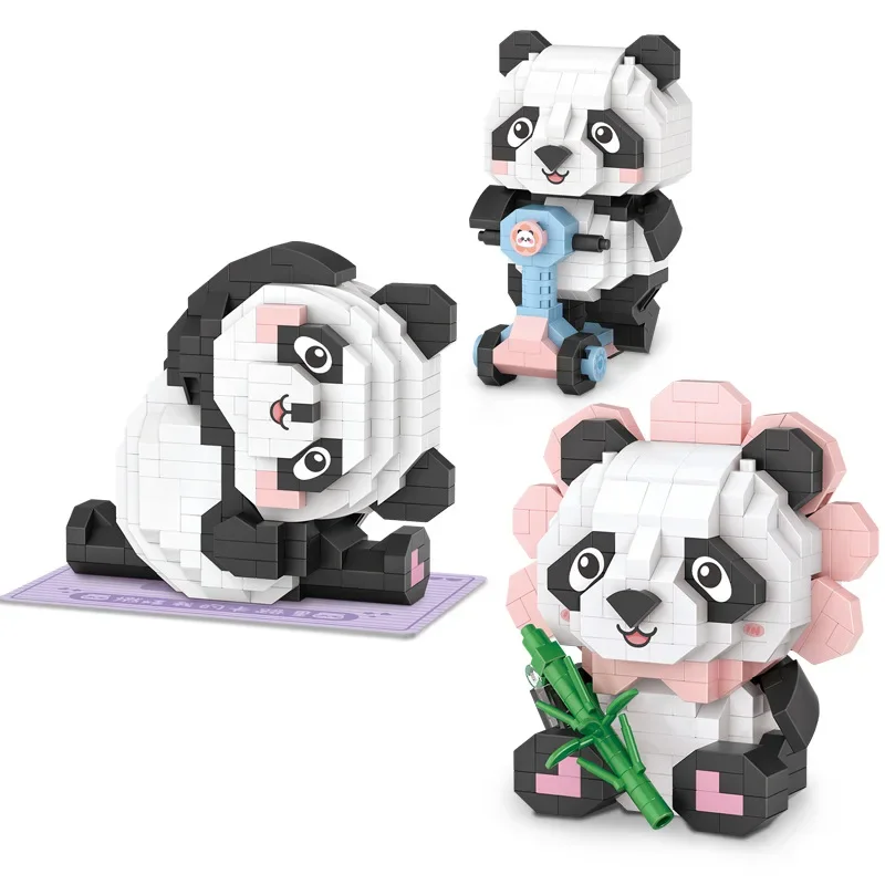 

Creative Dessert Electrical Mini Particles, Loz Building Blocks Panda Assembly Decoration,Educational Boys and Girls Kids Toys