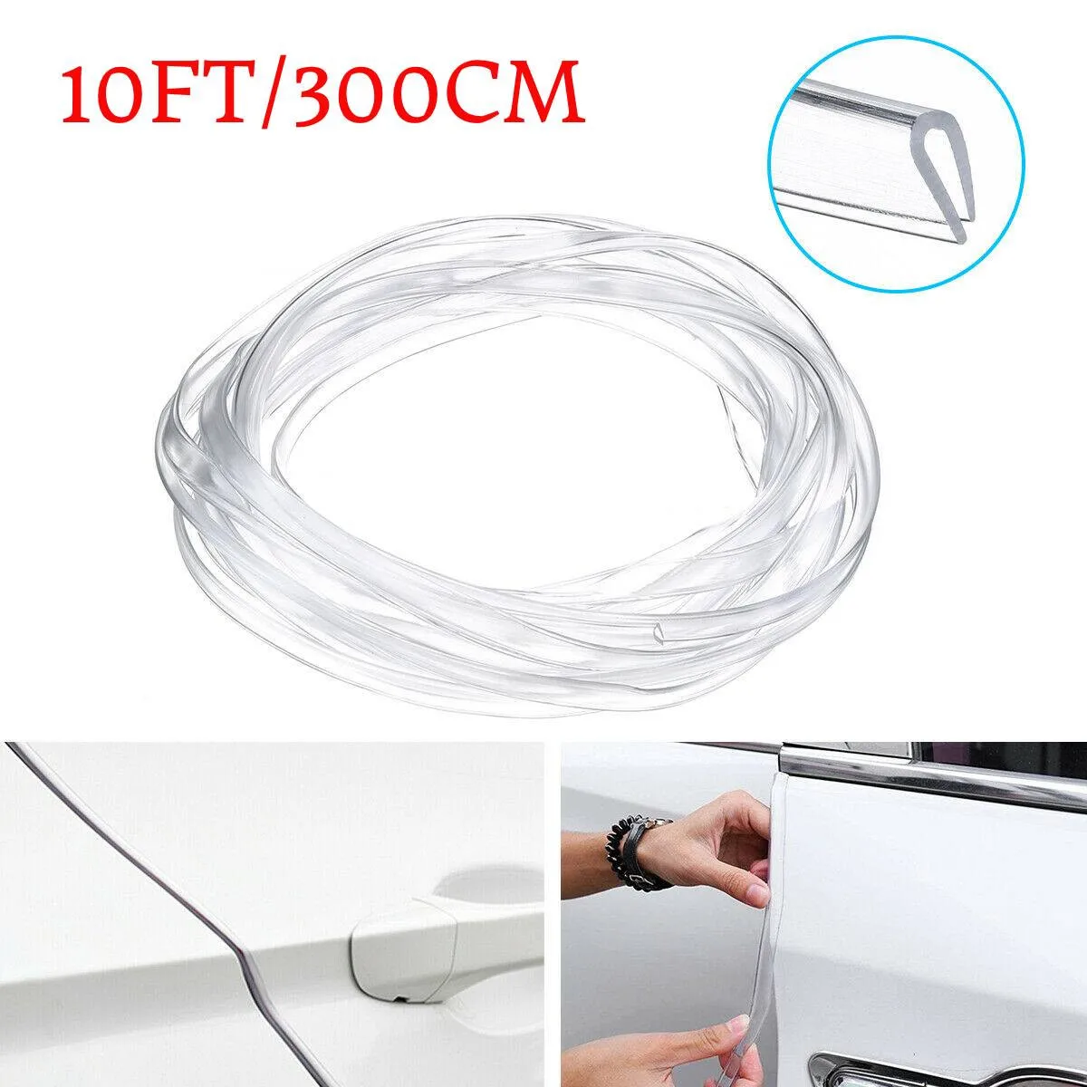 10ft Clear Strip Car Door Edge Trim Molding Rubber Guard Scratch Protector Decor Scratch Protector Auto Door Universal
10ft Clear Strip Car Door Edge Trim Molding Rubber Guard Scratch Protector Decor Scratch Protector Auto Door Universal