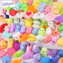 3/5/10/30/50PCS Mochi Squishies Kawaii Cartoon Squishy Toys For Kids Relief Stress Ball Squeeze Party Favors Toys Birthday Gifts