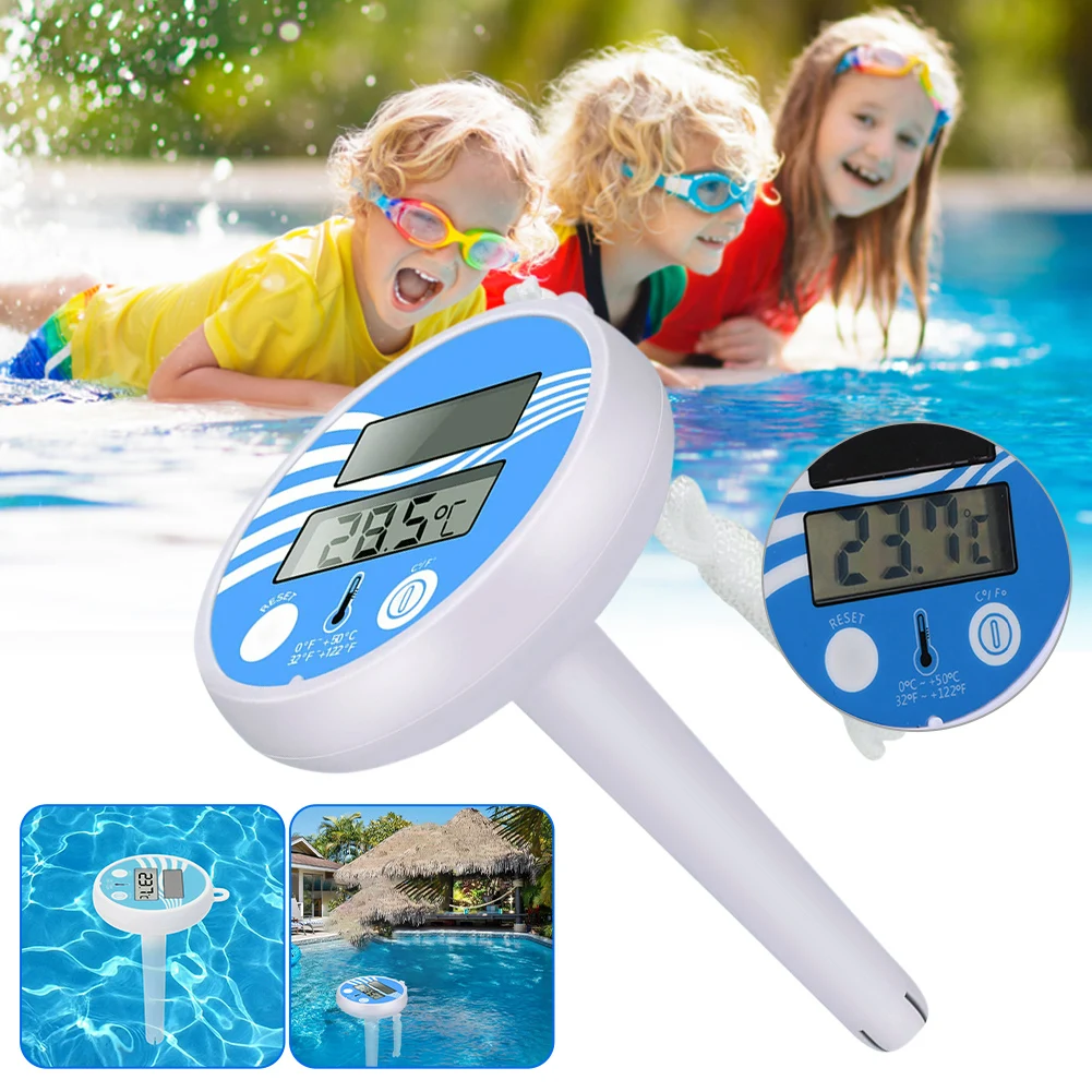 Pool Thermometer Solar Powered Floating Pool Water Temperature Monitor 0°C~50°C Indoor Outdoor for Swimming Pool Bath Water Spa
Pool Thermometer Solar Powered Floating Pool Water Temperature Monitor 0°C~50°C Indoor Outdoor for Swimming Pool Bath Water Spa