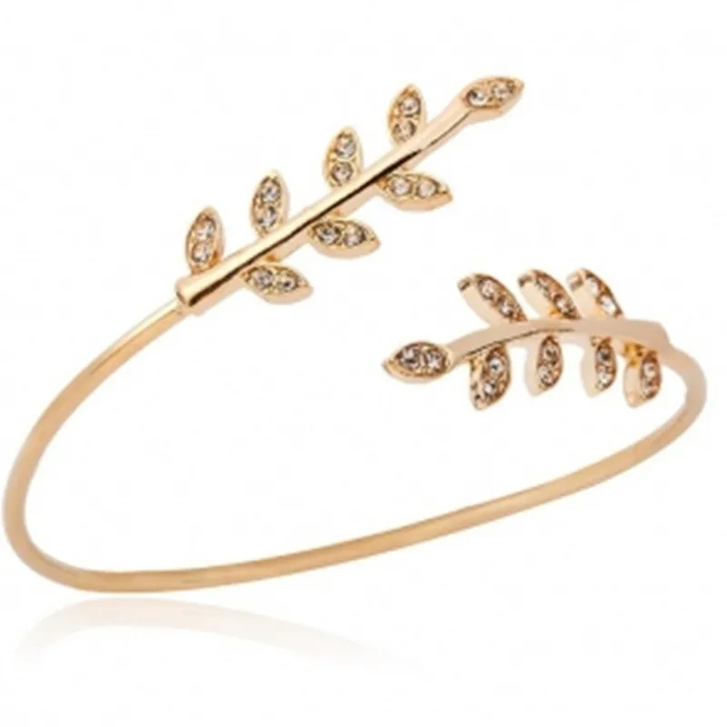Fashion Unique Design Simple Leaves Open Cuff Bangle Bracelet Vintage Metal Cross Leaf Adjustable Bracelets For Woman Gift
Fashion Unique Design Simple Leaves Open Cuff Bangle Bracelet Vintage Metal Cross Leaf Adjustable Bracelets For Woman Gift