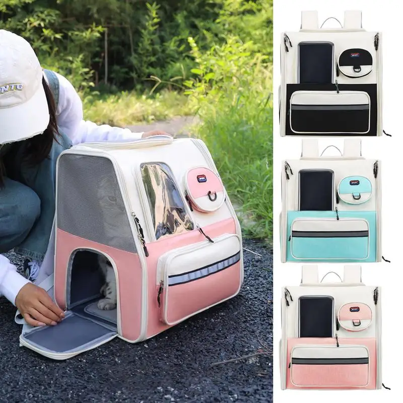 

Pet Outing Portable Cat Dogs Handbag Breathable Walking Travel Pet Carrier Bag For Cat 22lbs Dog 15lbs Foldable Carrying Bag