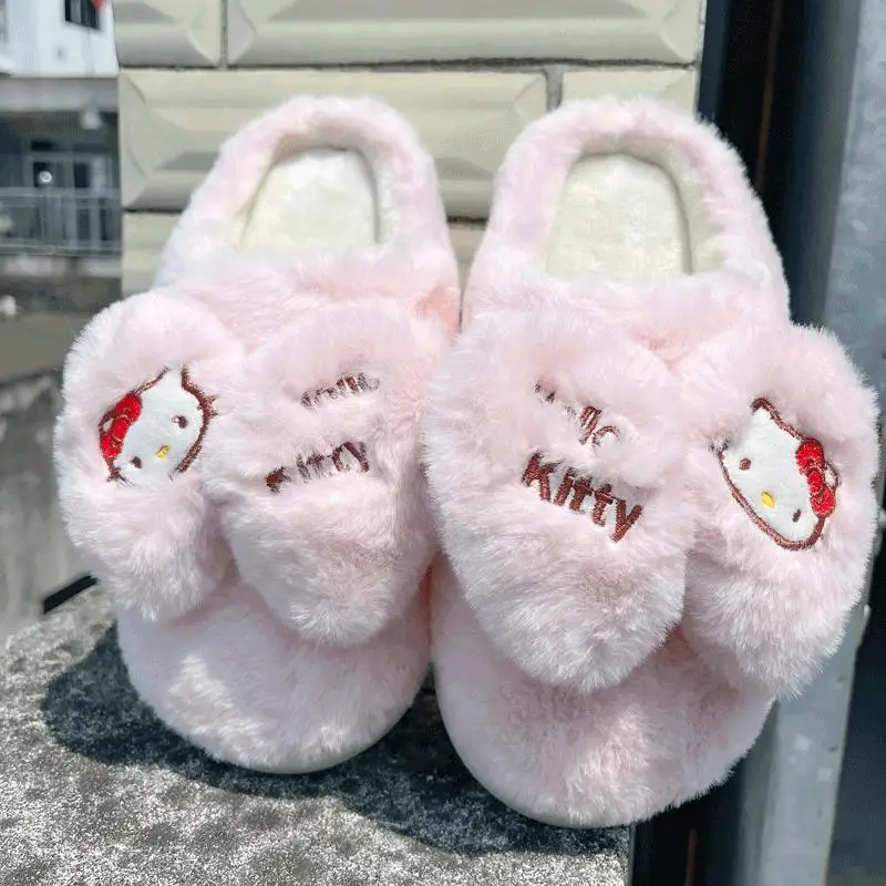 Cartoon Sanrio Plush Slippers Hello Kittys Accessories Cute Kawaii Anime Winter Home Non-Slip Winter Thick Sole Toys for Girls
Cartoon Sanrio Plush Slippers Hello Kittys Accessories Cute Kawaii Anime Winter Home Non-Slip Winter Thick Sole Toys for Girls