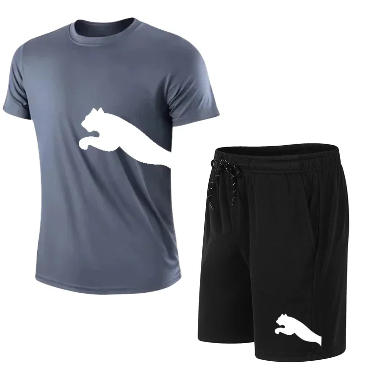 2024 summer fashion men's short-sleeved T-shirt sweatpants two-piece casual sports running suit
2024 summer fashion men's short-sleeved T-shirt sweatpants two-piece casual sports running suit