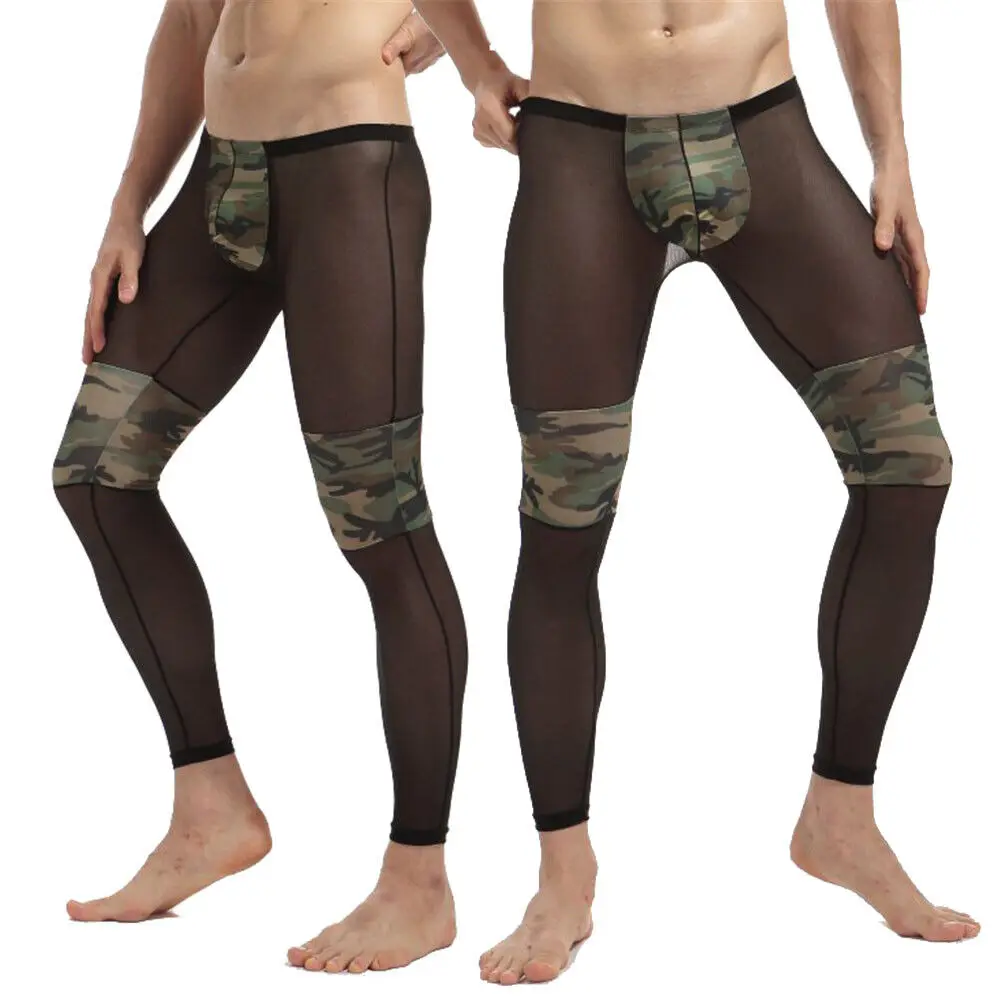 Mens Sexy Mesh Camo Long Johns Ultra-Thin Sheer Leggings Underwear Low Rise Sleep Bottoms Home Ropa Interior Hombre Pajama Pants
Mens Sexy Mesh Camo Long Johns Ultra-Thin Sheer Leggings Underwear Low Rise Sleep Bottoms Home Ropa Interior Hombre Pajama Pants