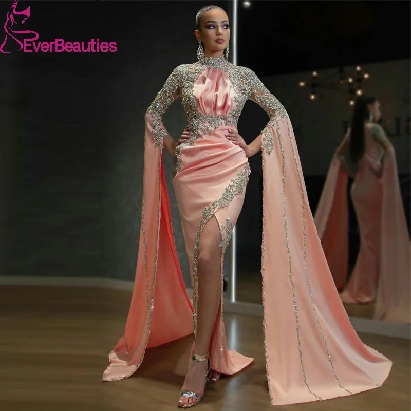 Vestidos De Gala Mermaid Prom Dresses Satin Beaded Vestidos Para Eventos Especiales Halter Neck Long Sleeves Mermaid Party Dress
Vestidos De Gala Mermaid Prom Dresses Satin Beaded Vestidos Para Eventos Especiales Halter Neck Long Sleeves Mermaid Party Dress