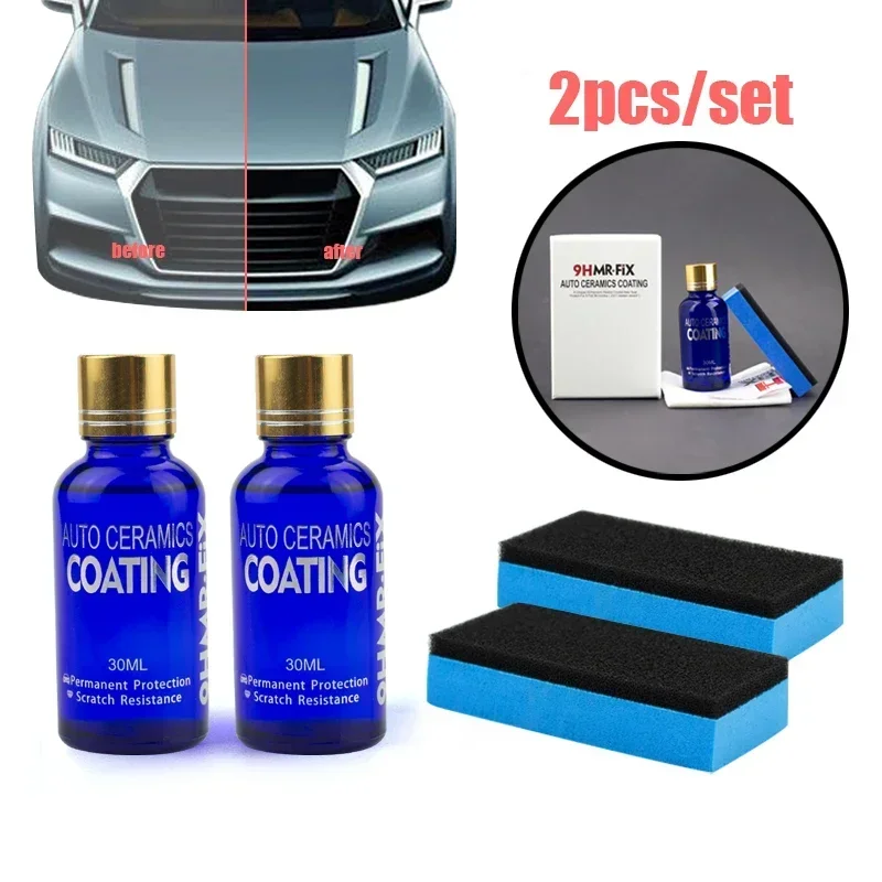 2Pcs/Box 9H Ceramic Coat Car Oxidation Super Hydrophobic Polish Auto Liquid Glass Coating Set Polysiloxane Nano Materials Polish
2Pcs/Box 9H Ceramic Coat Car Oxidation Super Hydrophobic Polish Auto Liquid Glass Coating Set Polysiloxane Nano Materials Polish
