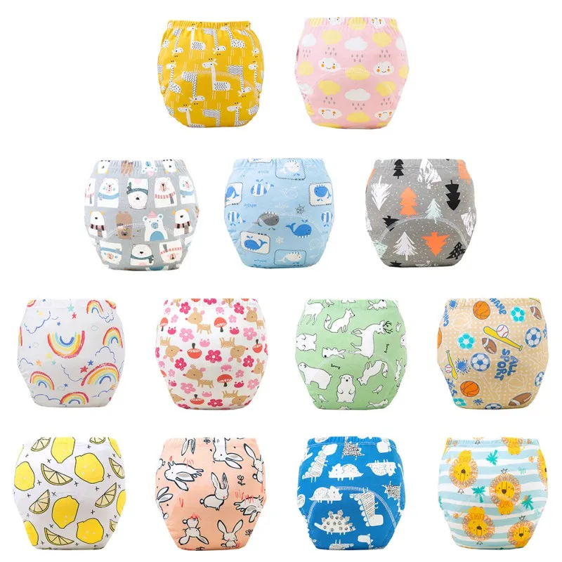 

Baby Diapers Reusable Nappies Cloth Diaper Nappy Washable Toddler Girl Boys Waterproof Cotton Training Pants Underwear