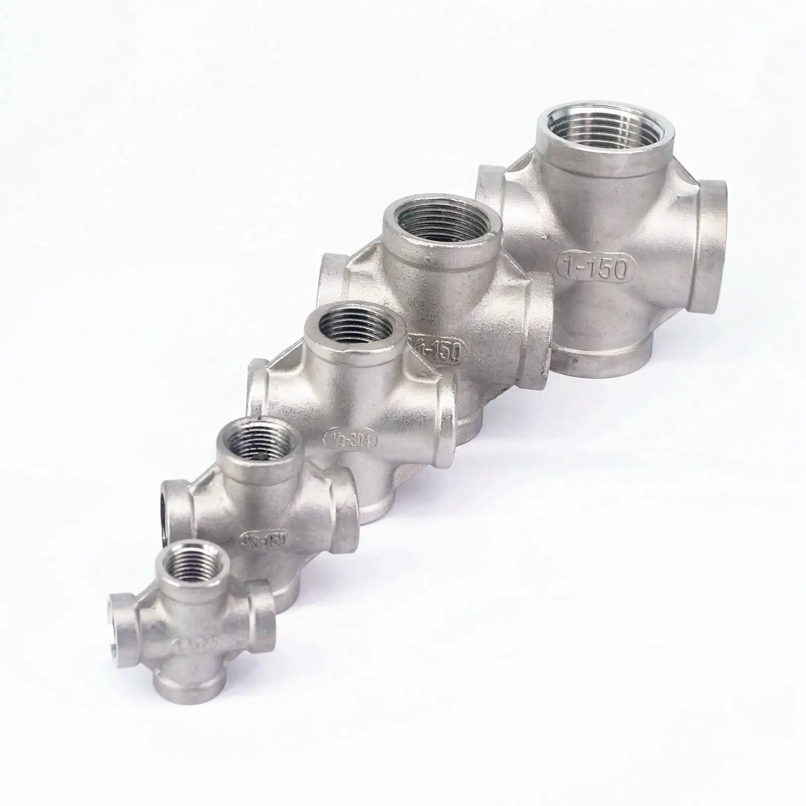 

Equal 1/8" 1/4" 3/8" 1/2" 3/4" 1" 1-1/4" 1-1/2" 2" BSP Thread Female 304 Stainless Steel Cross 4 Ways Pipe Fitting