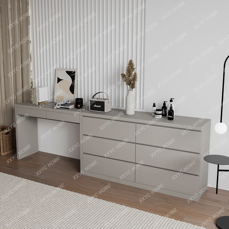 

Italian Chest of Drawers Dresser Integrated Modern Minimalist Bedroom Light Luxury Makeup Table Storage Cabinet Dresser