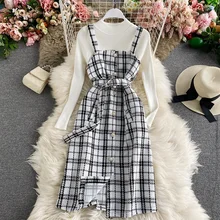 French retro sling dress female 2022 spring and autumn new style Yujie temperament light mature skirt two-piece suit
French retro sling dress female 2022 spring and autumn new style Yujie temperament light mature skirt two-piece suit