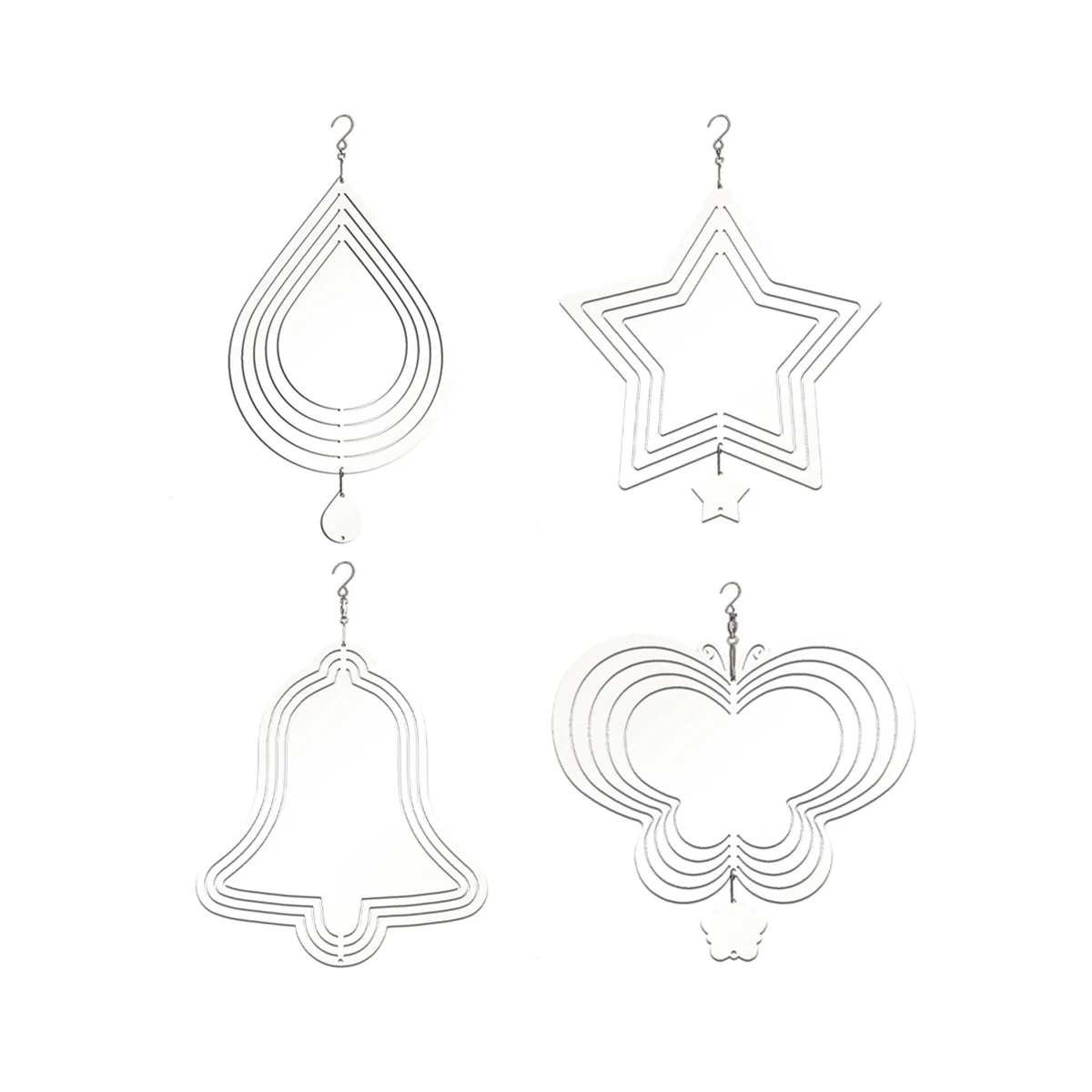 4Pcs Sublimation Wind Spinner Blanks 3D Wind Spinners Multi-Hanging Wind Spinners 8 Inch for Outdoor Garden Decoration
4Pcs Sublimation Wind Spinner Blanks 3D Wind Spinners Multi-Hanging Wind Spinners 8 Inch for Outdoor Garden Decoration
