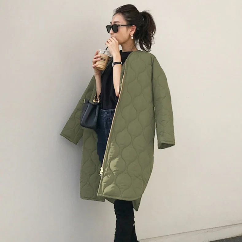 2021 Winter Korean Fashion Mid length Crew Neck Temperament Women's One Size Coat Cotton Shirt
2021 Winter Korean Fashion Mid length Crew Neck Temperament Women's One Size Coat Cotton Shirt