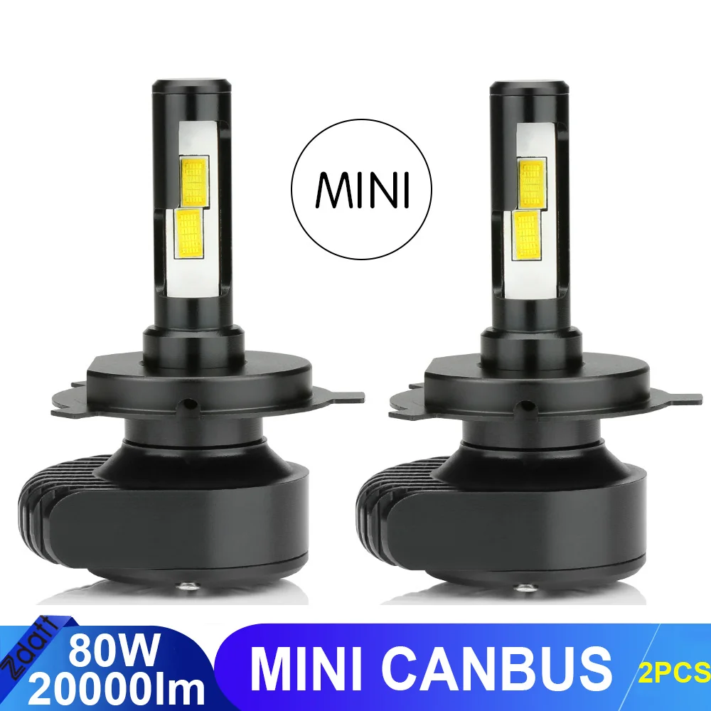 Mini H1 H3 H4 Led Car Headlight Bulb 9005 HB3 9006 HB4 H7 Led Canbus High Power 80W 20000LM 12V 24V 6000K White Light Lamp Auto
Mini H1 H3 H4 Led Car Headlight Bulb 9005 HB3 9006 HB4 H7 Led Canbus High Power 80W 20000LM 12V 24V 6000K White Light Lamp Auto