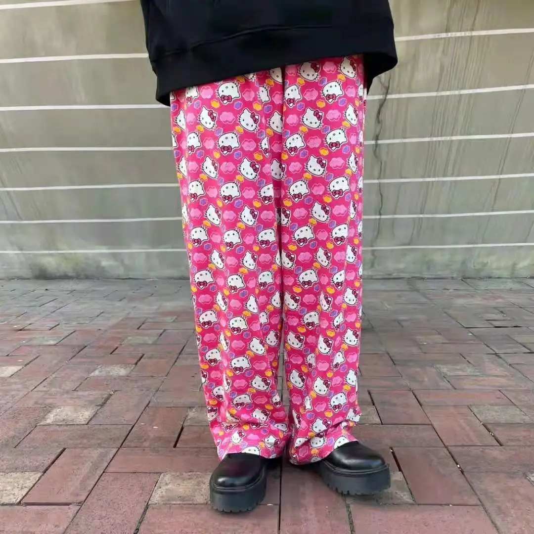 Sanrio Kawaii Hello Kitty Lovely Loose High Waist Casual Thicken Pants Aesthetic Y2 kFashion Girl Trousers Women Wide Leg Pant
Sanrio Kawaii Hello Kitty Lovely Loose High Waist Casual Thicken Pants Aesthetic Y2 kFashion Girl Trousers Women Wide Leg Pant