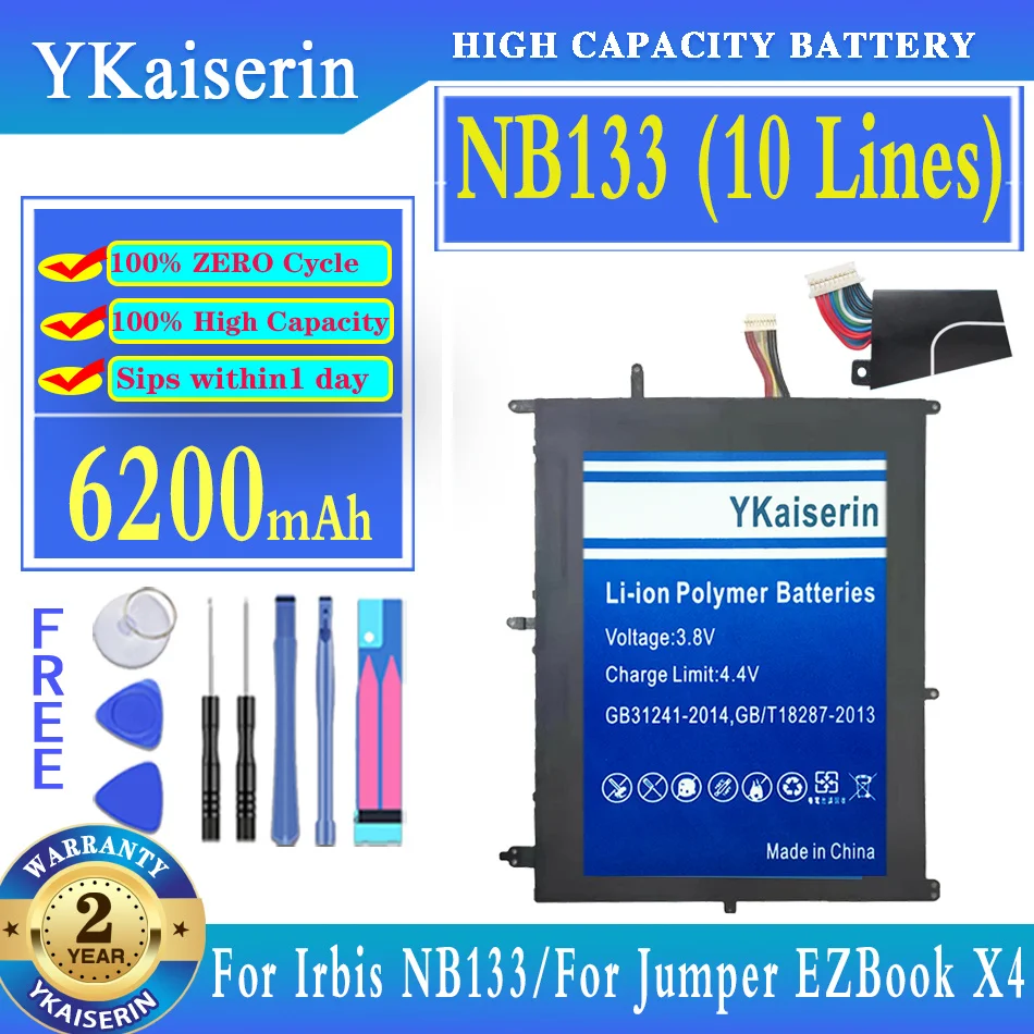 

YKaiserin Battery 0154200P HW-3487265 31152200P NV-2874180-2S For Irbis NB133 NB131 for Jumper EZBook X4 For BBEN N14W TH140A