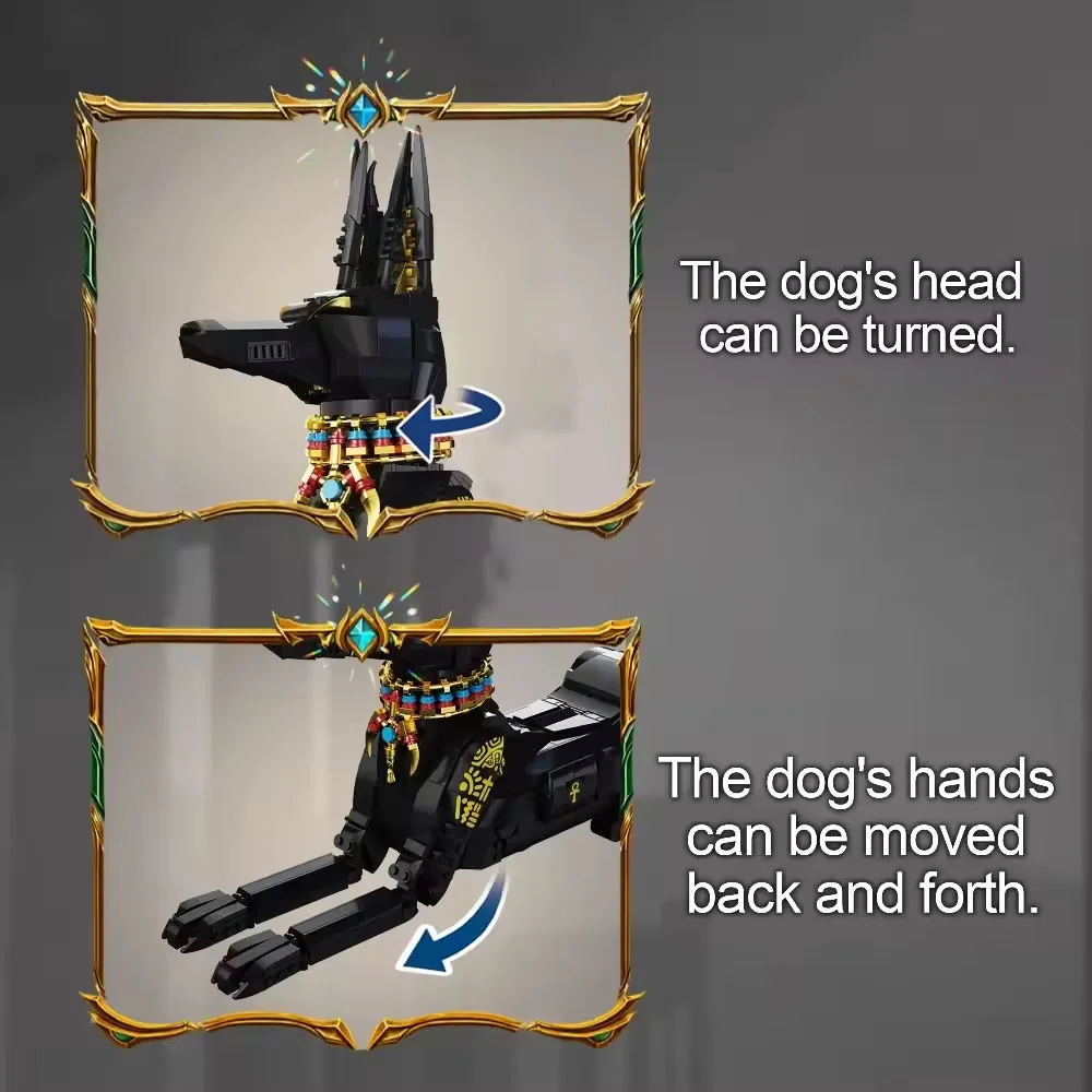 NEW IDEAS 1208pcs MOC Creativity Egypt Pharaoh Hound Building Blocks Assembling dog Bricks Model Toys for Children Gift Set NEW IDEAS 1208pcs MOC Creativity Egypt Pharaoh Hound Building Blocks Assembling dog Bricks Model Toys for Children Gift Set