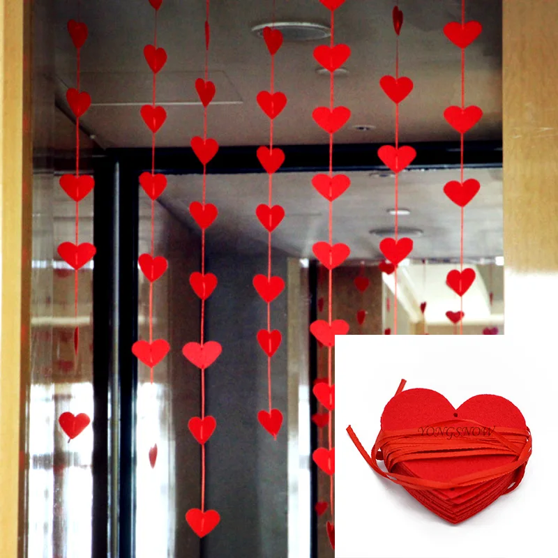 2M Red Heart-shaped Paper Garlands Valentine's Day Wedding Heart Hanging Banner For Home Birthday Bridal Shower Party Decoration
2M Red Heart-shaped Paper Garlands Valentine's Day Wedding Heart Hanging Banner For Home Birthday Bridal Shower Party Decoration