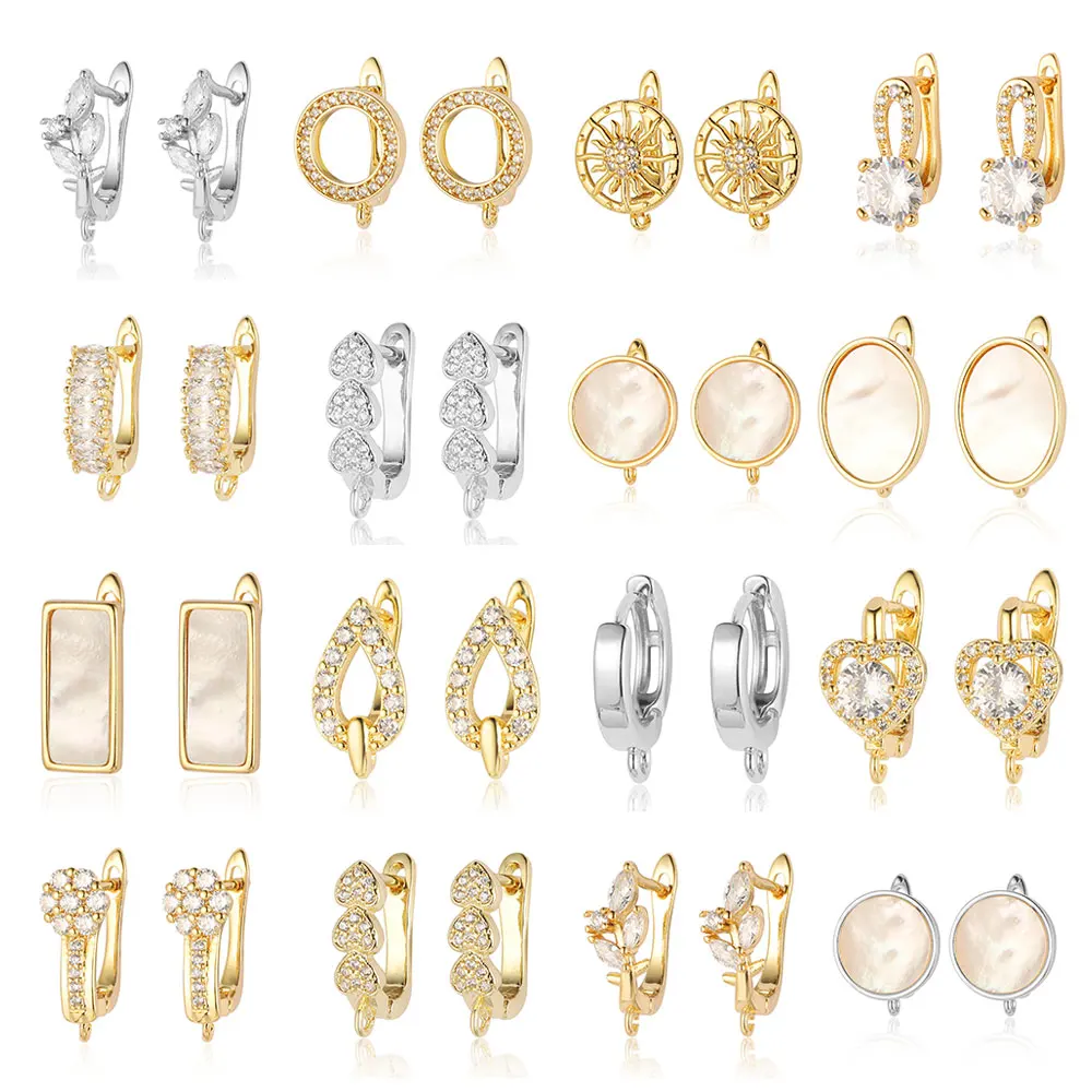 Copper CZ Shell Geometric Leaf Sun Flower Earring Clasps Wholesale Oval Round Circle Square Earrings
Copper CZ Shell Geometric Leaf Sun Flower Earring Clasps Wholesale Oval Round Circle Square Earrings