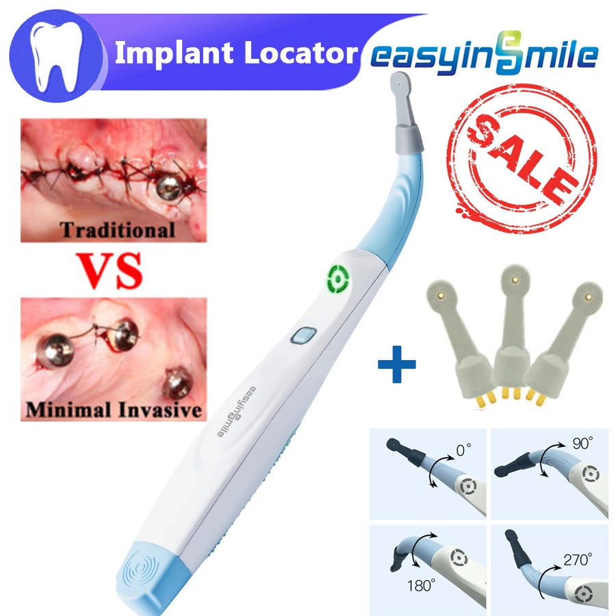 EASYINSMILE Wireless Dental Implant Locator Detector Implant Abutments Smart Rotating 270° Spotting Sensor Motor Contrangle
EASYINSMILE Wireless Dental Implant Locator Detector Implant Abutments Smart Rotating 270° Spotting Sensor Motor Contrangle