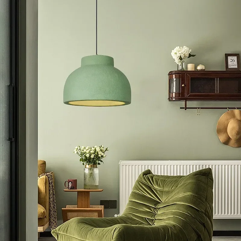 Modern Creamy Style Led Pendant Lights Nordic Wabi-Sabi Style Green Yellow E27 Suspend Lamp Fixtures Lustre Led Luminarias 
Modern Creamy Style Led Pendant Lights Nordic Wabi-Sabi Style Green Yellow E27 Suspend Lamp Fixtures Lustre Led Luminarias