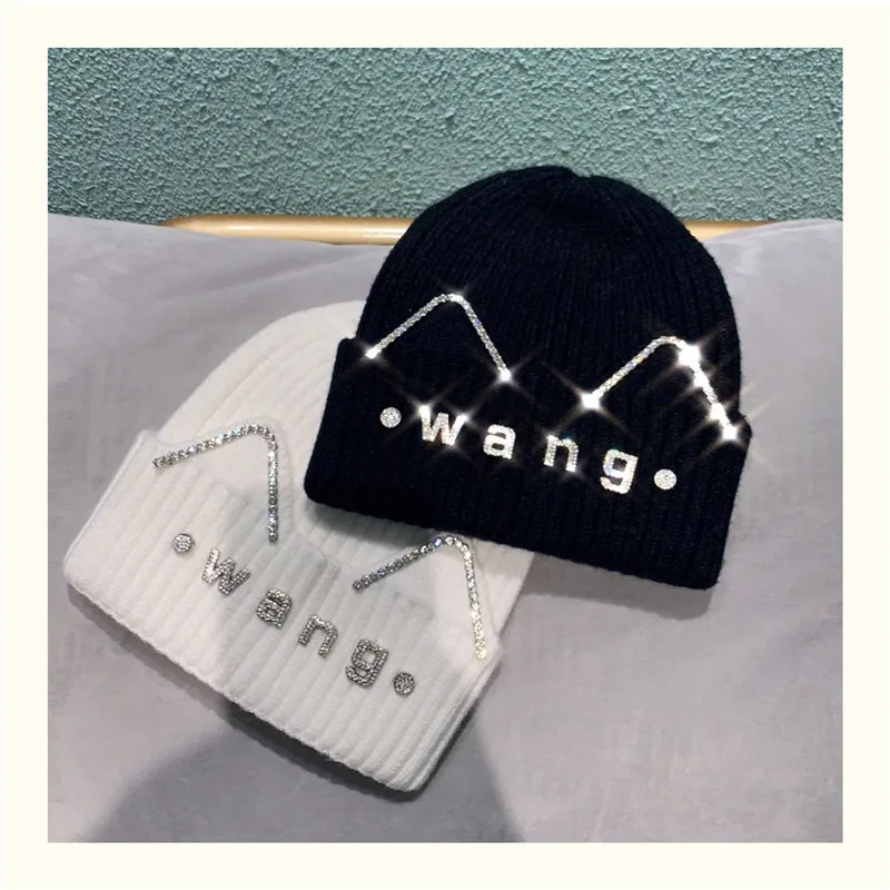 Luxury Rhinestones Letter Knitted Hat Fashion Women Winter Skullies Beanies Lady Warm Walking Knit Bonnet Cap Cute Girl's Hats
Luxury Rhinestones Letter Knitted Hat Fashion Women Winter Skullies Beanies Lady Warm Walking Knit Bonnet Cap Cute Girl's Hats