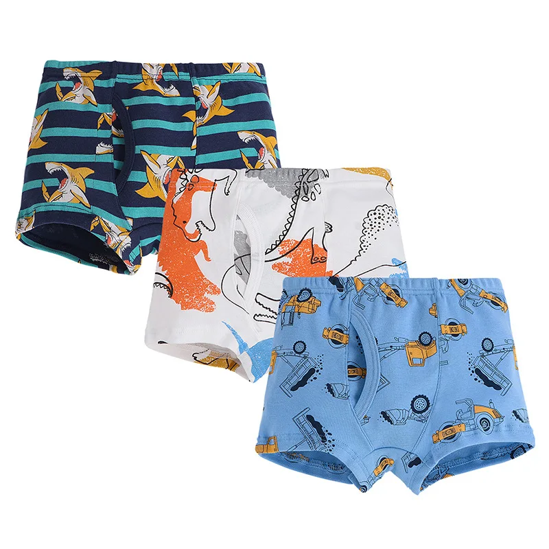 

Boys' Pure Cotton Threaded Children's Pants, Small And Medium-Sized Children's Dinosaur Boys' Boxer Shorts