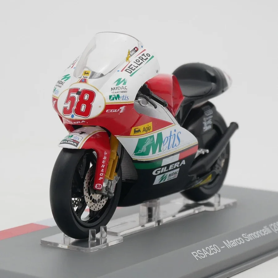 

IXO 1:18 Scale Diecast Alloy GP 2008 RSA250 Marvo Simoncelli Motorcycle Toys Cars Model Classics Adult Souvenir Static Display