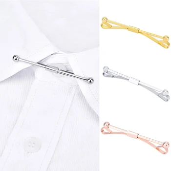 Tie Clip Fashion Style Ties for Men Metal Tone Simple Bar Clasp Practical Clasp Tie Pin for Mens Collar Clip Necktie Accessories
