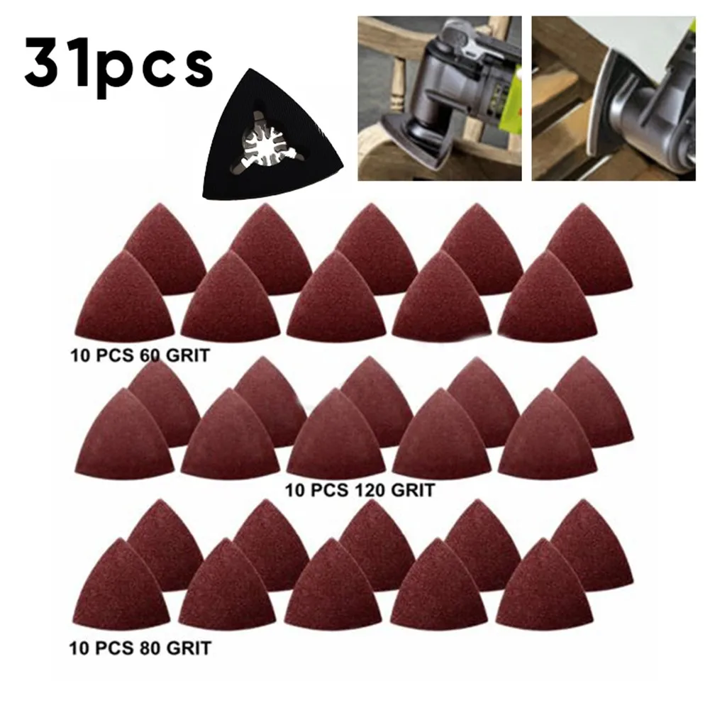 30pcs Quick Release Oscillating Tool Sanding Paper+Finger Sanding Pad Fits For Multifunction Tool 60/80/120Grit+1x
30pcs Quick Release Oscillating Tool Sanding Paper+Finger Sanding Pad Fits For Multifunction Tool 60/80/120Grit+1x